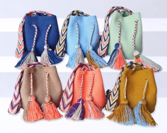 Mini sac WAYUU authentique, cadeau mochila colombien, sac Encanto, mochila original, sac à bandoulière au crochet, sac à bandoulière fait main