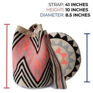 Fairtrade Best-Selling WAYUU Bag, Original Crochet Crossbody, Handmade Colombian Bucket Bag, Ethical Purse, Artisanmade Mochila image 3