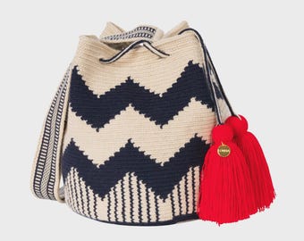 Boho Colombian Wayuu Mochila • Handmade Crossbody • Artisan Made Statement Piece