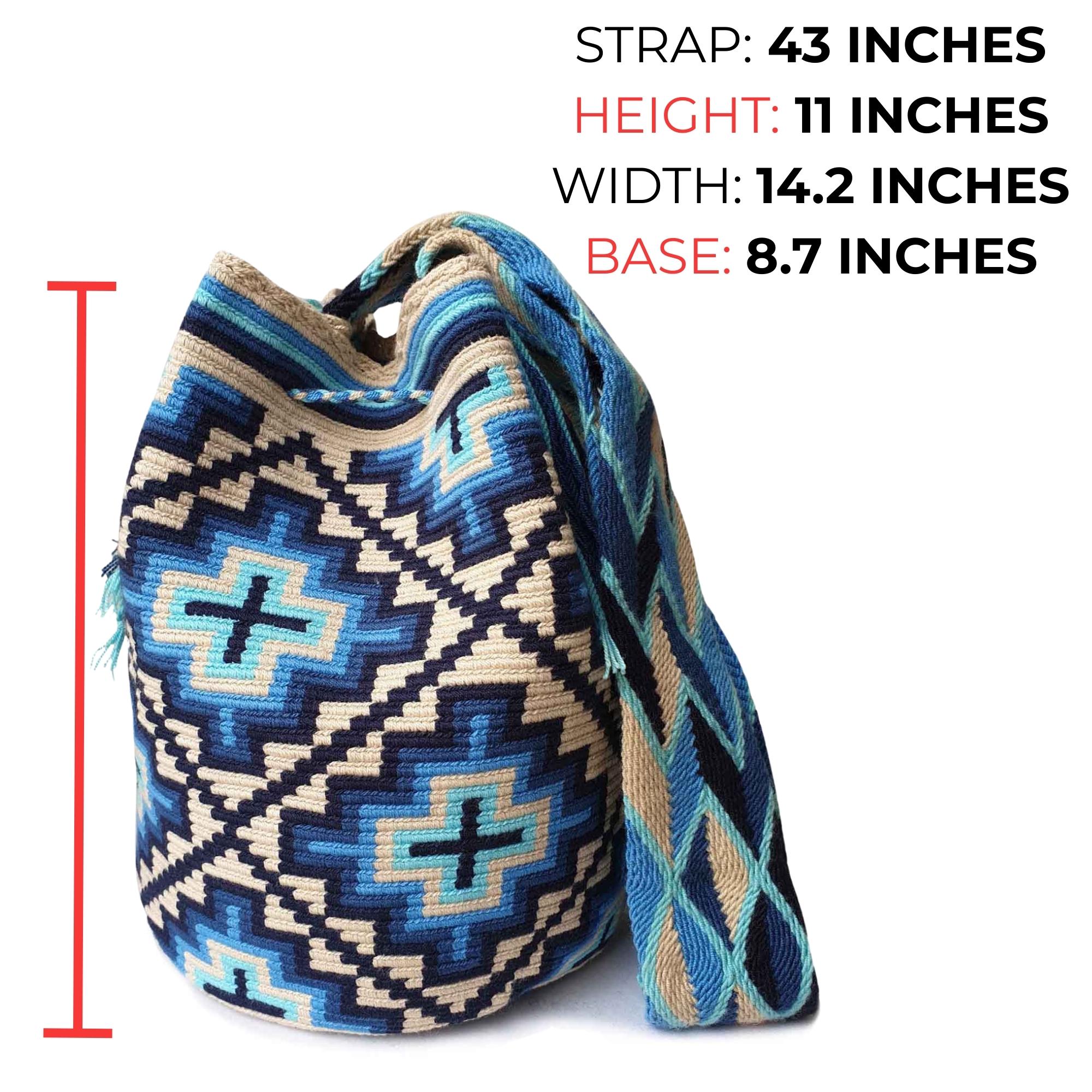 Handmade Crochet Wayuu Bag: Colombian Crossbody Bucket Bag  display picture 1