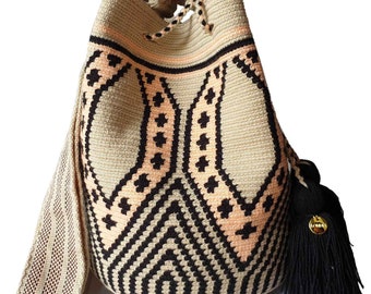 Best-Selling Large WAYUU Bag, Original Crochet Crossbody, Handmade Colombian Bucket Bag, Ethical Purse, Artisanmade Mochila. High Quality.