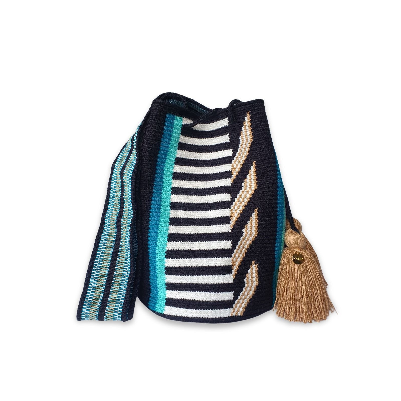 Genuine AUTHENTIC Wayuu Bag, Original Crochet Crossbody, Handmade Colombian Bucket Bag, Ethical Purse, Artisanmade Mochila