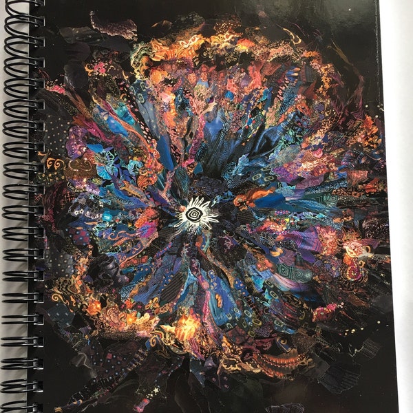 Stars! Journal Blank Book with Cover featuring Collage Image by Deco of Glowing Eye Nebula