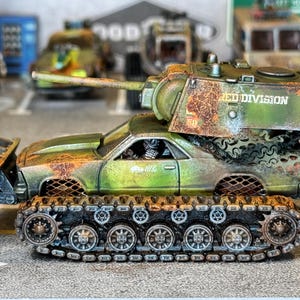 Orugas de tanque Caterpillar – U25 – Mejora de terreno Gaslands impresa en 3D – Piezas de conversión de fundición a presión postapocalípticas a escala 1/64 imagen 10