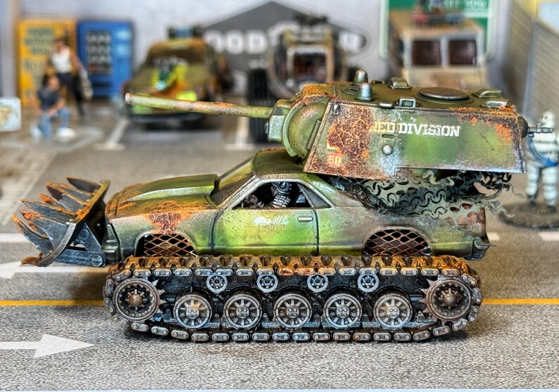 Orugas de tanque Caterpillar – U25 – Mejora de terreno Gaslands impresa en 3D – Piezas de conversión de fundición a presión postapocalípticas a escala 1/64 imagen 10