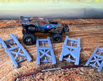 Juego de 4 chasis elevables / Kit de mejora de fundición a presión 1/64 / Conversión de camión monstruo Gaslands / Compatible con Hot Wheels / Impreso en 3D