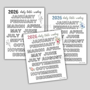 2026 DAILY SCRIPTURE READING tracker, Coloring in Days reading the Bible, Bible Tracker, Daily Bible Reading Tracker, Printable pdf image 2