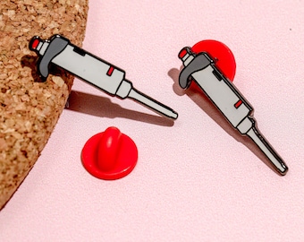 Wissenschaft Emaille Pin - Pipette