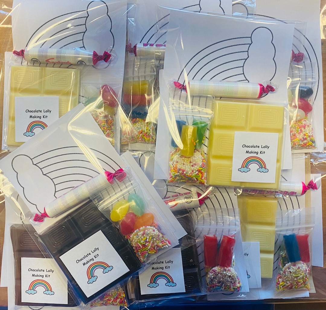 Rainbow Chocolate Lolly Making Kitmake Own Lollykids Chocolate Party