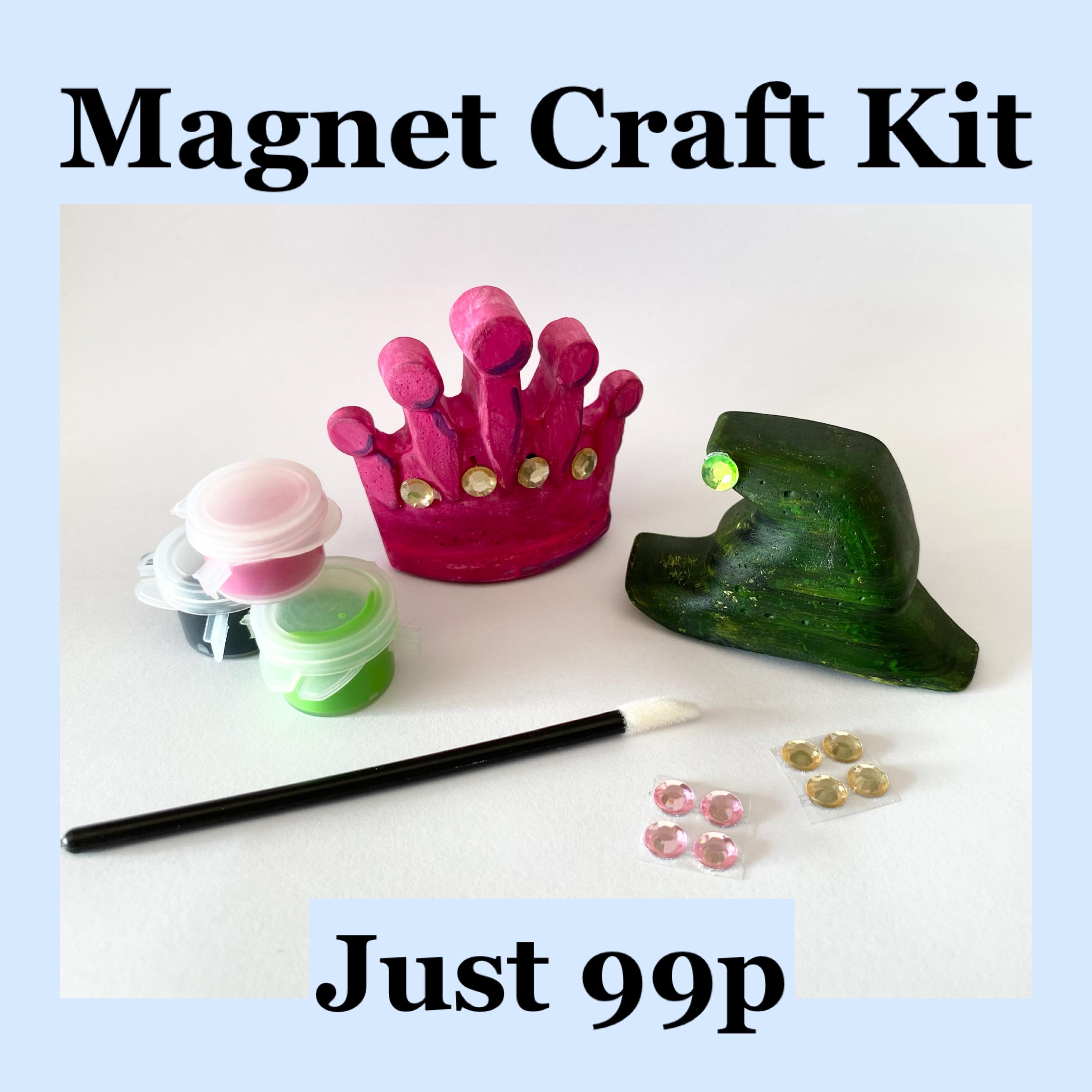 32 Easy Magnet Crafts for Kids 2 99p each-Witch Princess Magnet Craft Kit-Great Wicked Party…