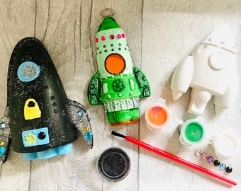 Space Theme Party Bag-Space Rocket Craft Kit-Paint Set-Unique Party Favour/Fillers-Craft Party Idea-Children's Activity Set-Boys Party Bag