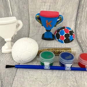 Football Party Bag-Craft Kit-FOOTBALL THEME PARTY-Ceramic Football Craft Set-Party Favour/Fillers-Craft Party Idea-Childrens Activity