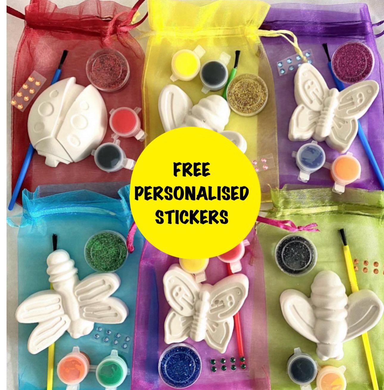 31 Engaging Bug Crafts For Kids 18 Insect Craft Kit Organza Gift Bag-Paint Craft Set-Nature Eco Party…