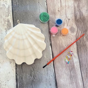 Seashell Craft Kit-Seashell Wall Hanger Craft Kit From 1.99 each Paint Set Party Bag Favour/Fillers -Craft Party Idea-Children&#39;s Activity