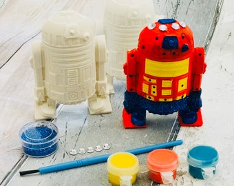 Robot Craft Kit-Party Craft Kit-Paint Set Party Bag Favour/Fillers-Craft Party Idea-Children's Activity Set- Boys Party Bag