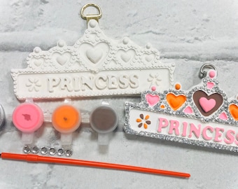 Princess Party-Plaque Wandhanger- Craft Kit-Party Craft Kit-Pamper Party-Princess Party-Paint Set-Party Bag Favor / Fillers-Craft Party Idea