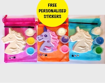 Unicorn Craft Kit -Free Standing Unicorn -Unique Birthday Party Bag Favour/Fillers-Paint Set-Children or Adult Craft Party Idea