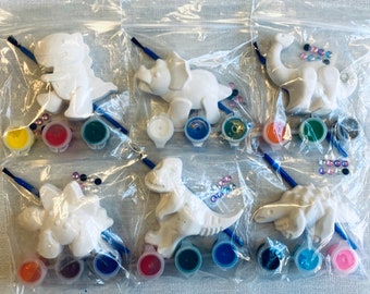 Sac de fête de dinosaure-Kit d’artisanat de dinosaure-Ensemble de peinture-Sac de fête unique Favoris / Remplisseurs -Idée de fête d’artisanat-Ensemble d’activités pour enfants-Sac de fête pour garçons