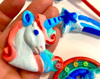 Party Bag-Unicorn Rainbow Star Magnets-Craft Kit-Paint Set-Goody Bag-Party Favour/Fillers-Craft Party Idea-Children's Activity Set