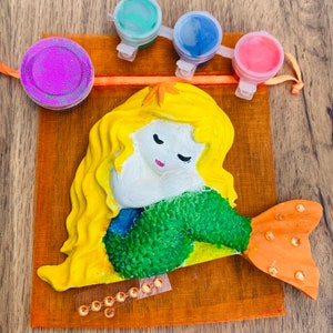 Kit de artesanía de sirena-Bolsa de fiesta de sirena-Kits de artesanía en organza Bolsa de regalo-FIESTA DE SIRENA-Fiesta de sirena-Juego de artesanía Favor/ Rellenos-Idea de fiesta de artesanía