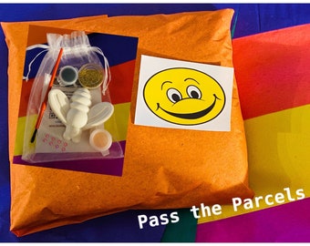 Pass the Parcel-Kid Party Prize-Party Bags Craft Kit-Party Games-Ready Made Pass the Parcel-Nature-Superhero-Donut-Dinosaur-Different Themes
