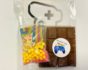Gamer Chocolate Lolly -Craft Kit-Make Your Own Lolly-Kids Chocolate Gamer Party Bags-Baking Craft Party-Gaming Party Gift-Hygiene Rating 5
