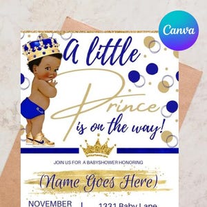 Invitación para baby shower del príncipe