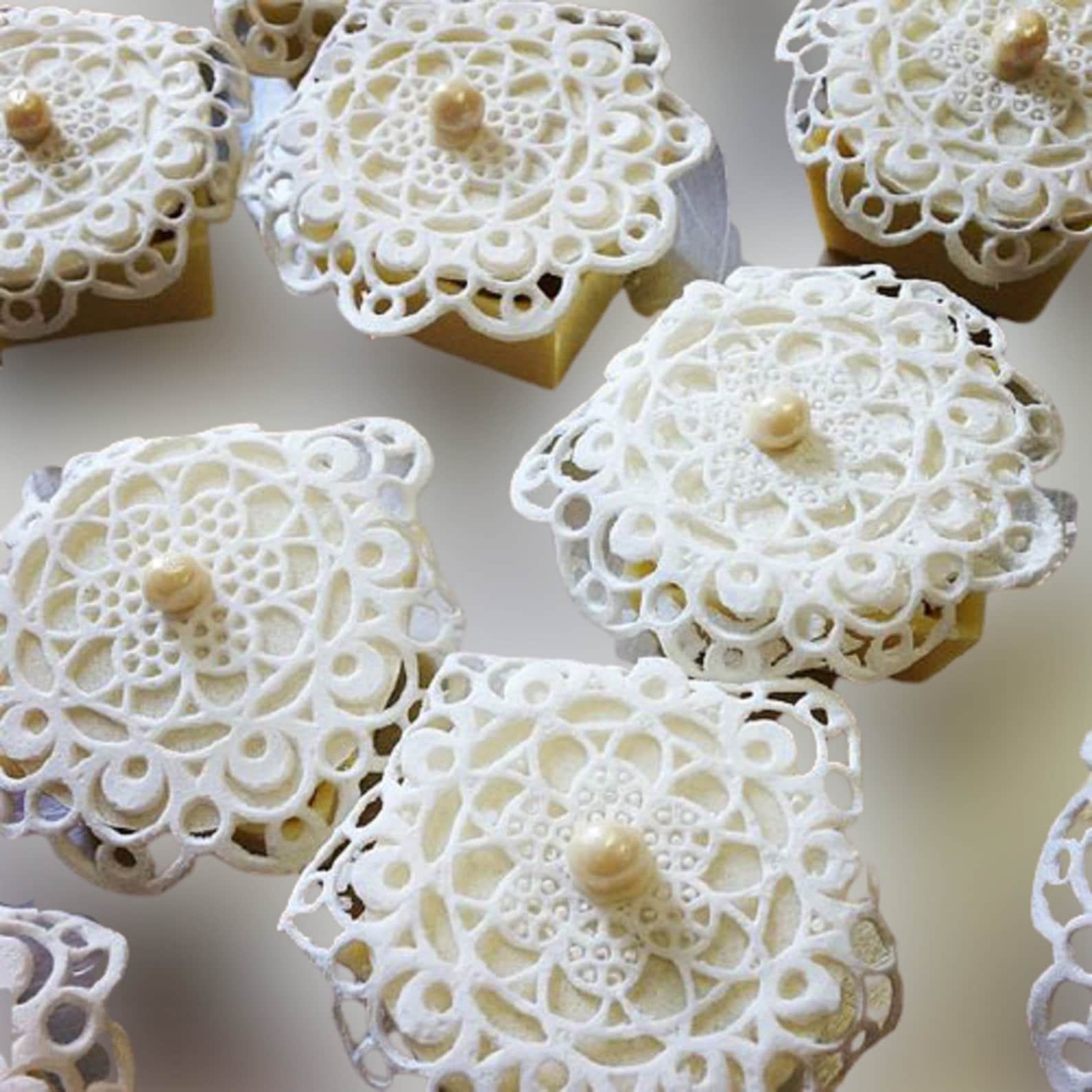 Kit of 24 Pieces Edible Lace / Sugar Lace 12 pieces Colors Etsy