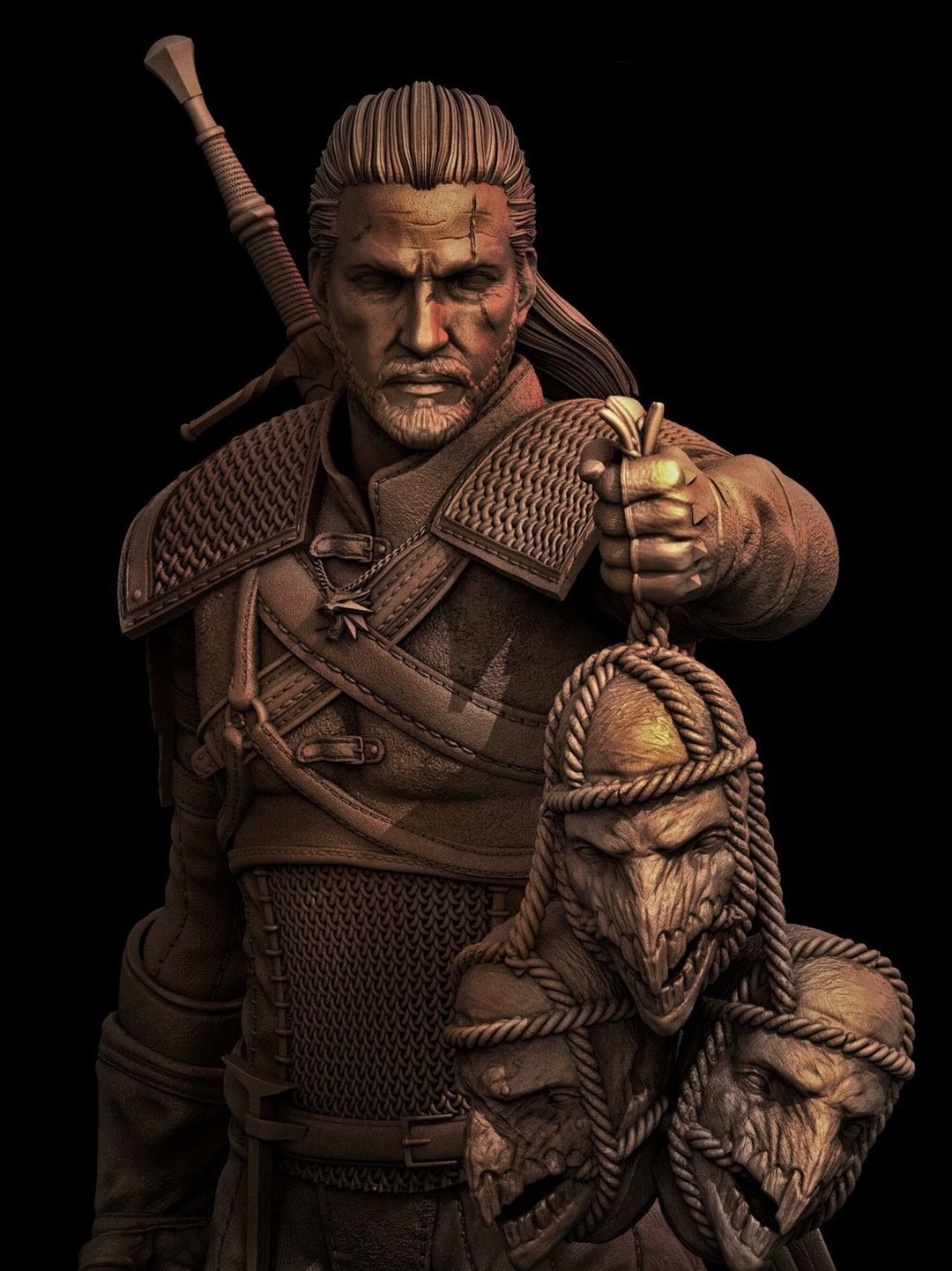 Gerald_ De Rivia_ the Witchers_fan Art / Sculpture Unpainted or Fully ...
