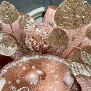 Christmas Poinsettia Wreath Poinsettias Rose Gold Decor - Etsy