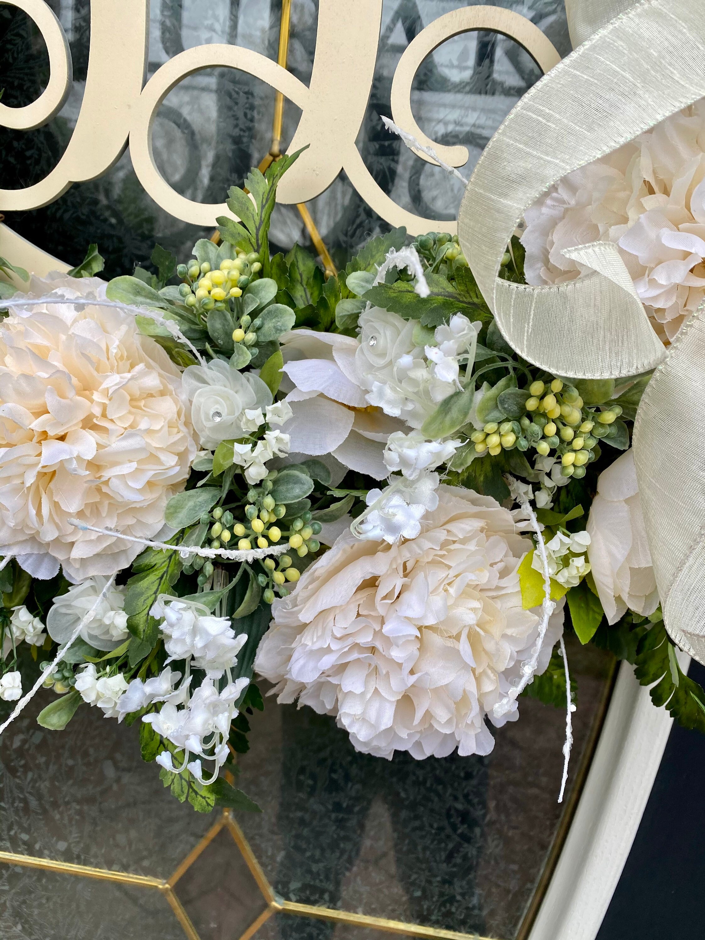 Wedding Wreath Bridal Shower Decor Wedding Decor Wedding Etsy