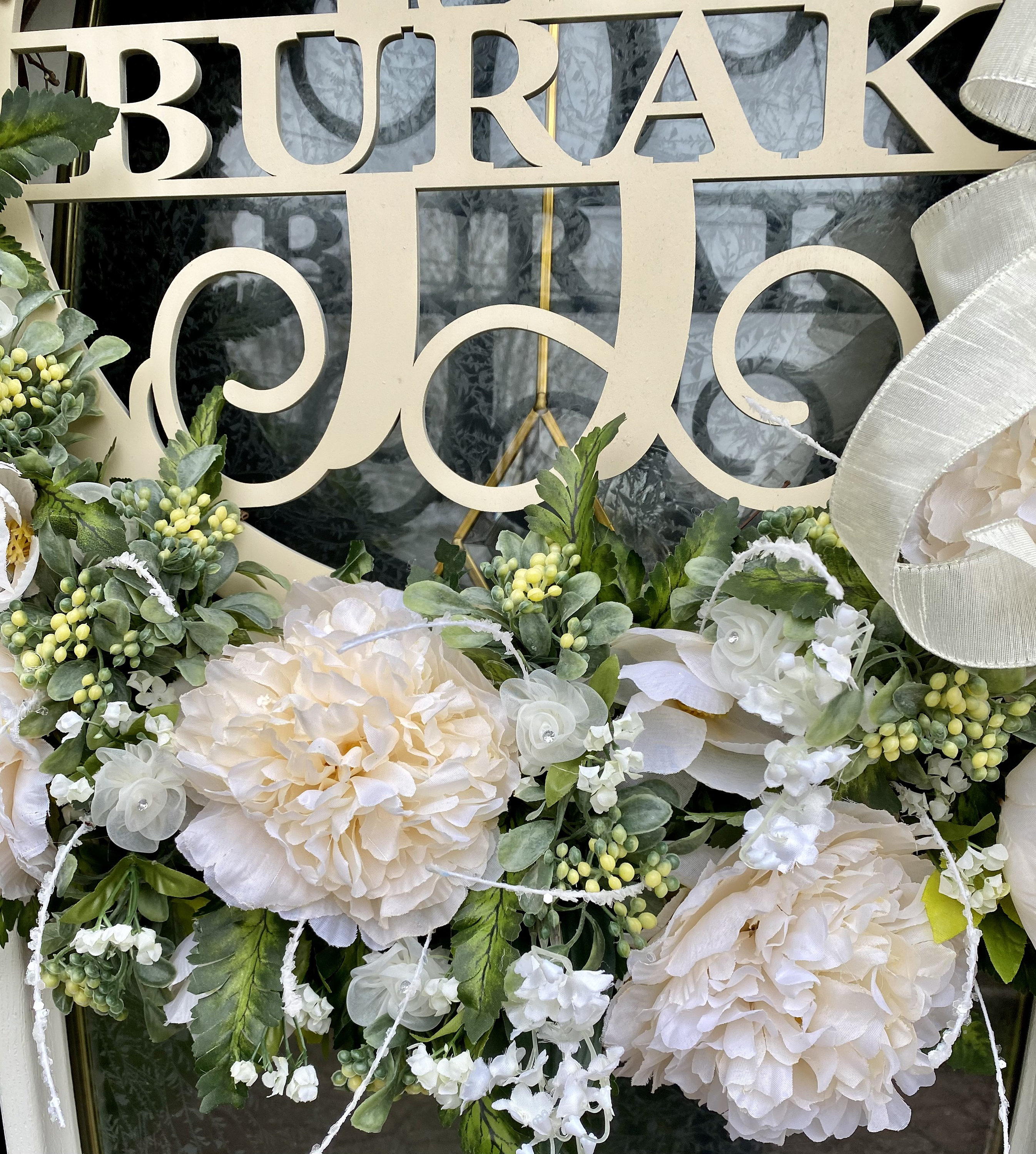 Wedding Wreath Bridal Shower Decor Wedding Decor Wedding Etsy