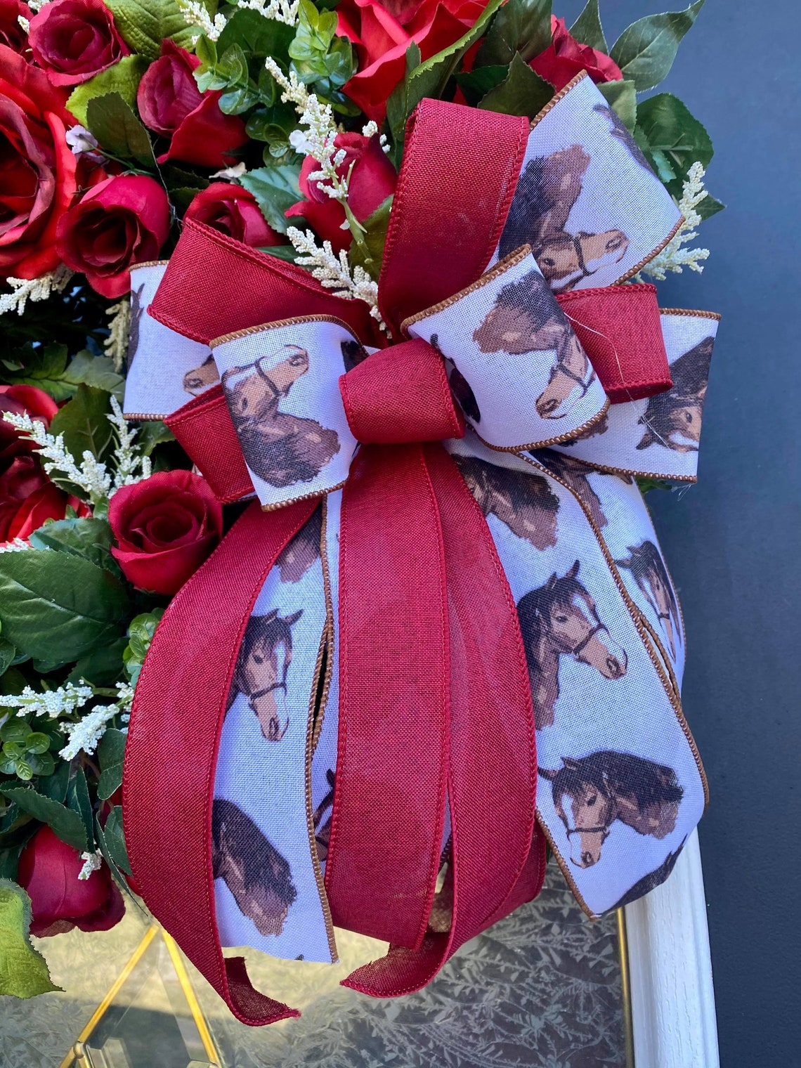 Kentucky Derby Red Roses Wreath Red Rose Blanket wreath Etsy