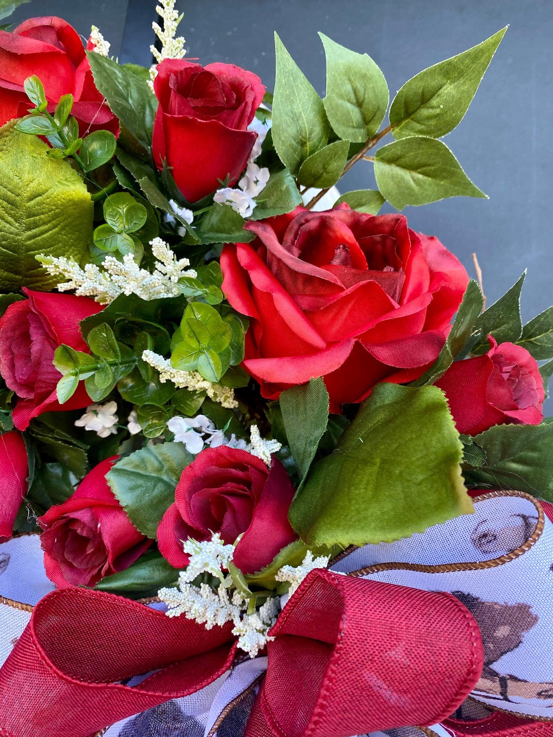 Kentucky Derby Red Roses Wreath Red Rose Blanket wreath Etsy