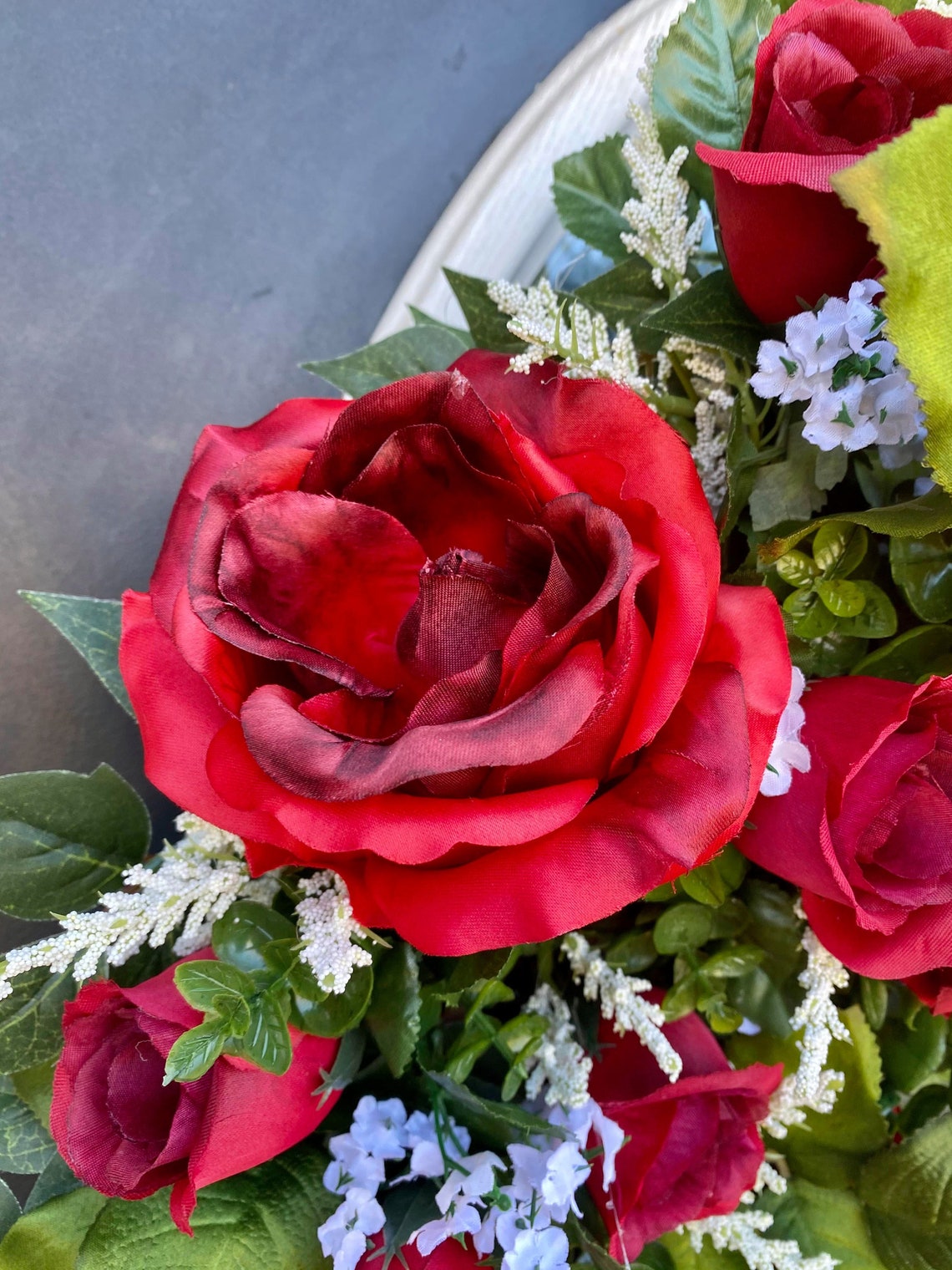 Kentucky Derby Red Roses Wreath Red Rose Blanket wreath Etsy