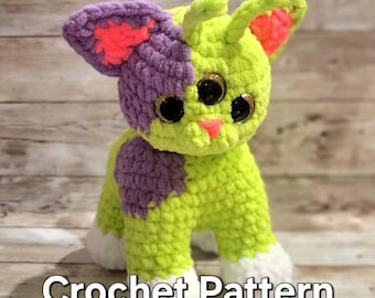 cat kitten alien plush amigurumi crochet pattern instant download
