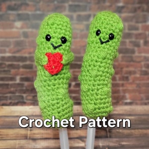 Emotional support pickle pocket pickle positive pickle cucumber crochet amigurumi plush pattern