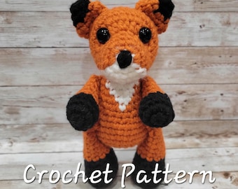fox plush amigurumi crochet pattern instant download pdf