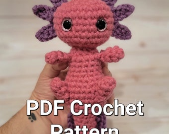 Axolotl amigurumi crochet plush doll pattern tutorial English US