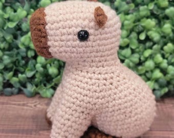 Capybara sitting plush doll amigurumi crochet pattern instant download pdf