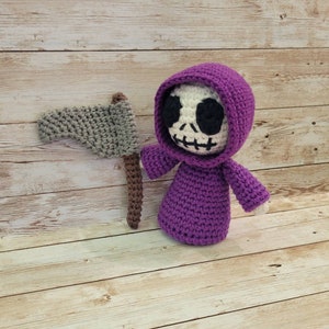 Grim Reaper Halloween Amigurumi Doll Pattern Crochet