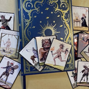 Ockulta demonklistermärken från en grimoire från 1775 | Satan och infernaliska visioner | Mörk vintagekonst-klistermärkesset bild 4