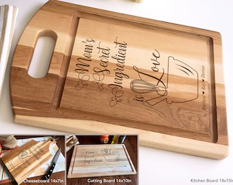Maple Wood Cutting Board --21238-CUTB-021 Mothers Day gift Farmhouse kitchen Wedding Shower gift Custom Cutting Board Cutting Board