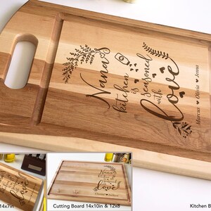 Personalized Maple Wood Cutting Board – Laser-Engraved Cheeseboard
