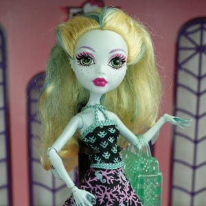 Monster High Ghoul&#39;s Night Out Lagoona Blue doll in Basic Fashion dress Mattel 2013 #2