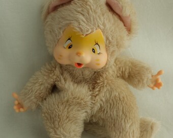Monchhichi/monchichi Yellow Cat/kitten Doll Vintage 1979 Nyamy