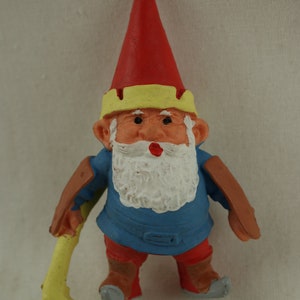 David the Gnome Rien Poortvliet David de Kabouter pvc figure Ice hockey player 80s 2