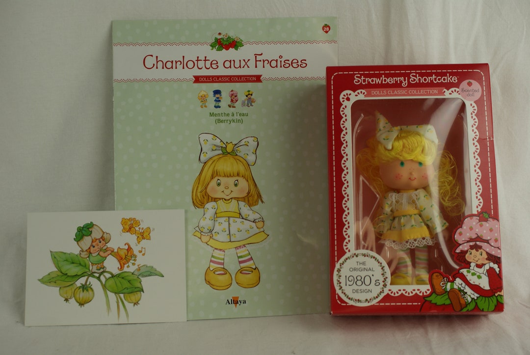 1985 Strawberry Shortcake – Charlotte Aux Fraises Berry Princess – Figurine Kenner Complète