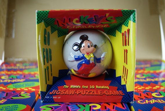Mickey's Challenge 3-D Rotating Jigsaw Puzzle Game Disney Rubik's