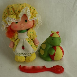 Strawberry Shortcake Charlotte aux Fraises Apple Dumplin Party Pleaser-pop met Teatime Turtle-huisdier vintage Kenner jaren 80